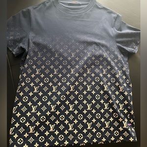 Authentic Louis Vuitton Monogram Gradient T-Shirt- Blue
